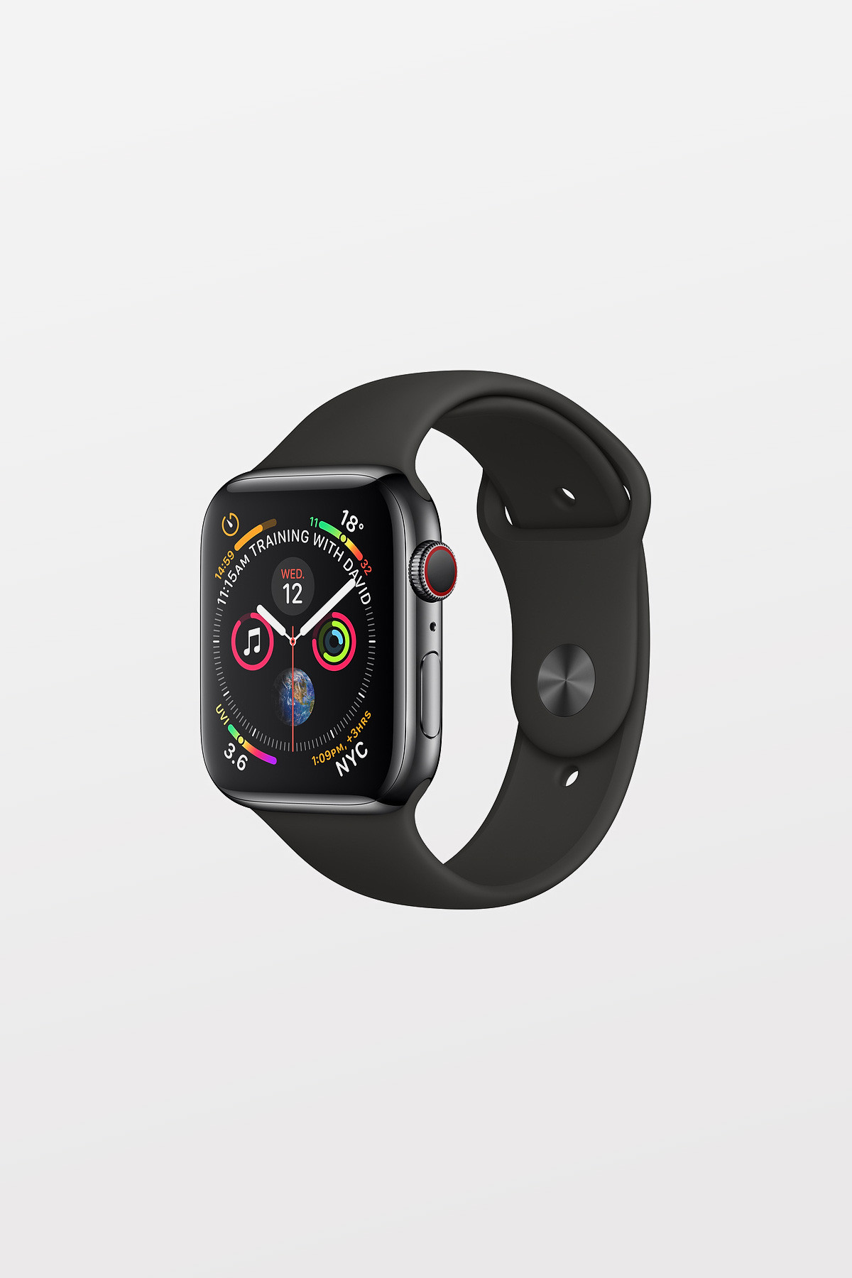 Apple Watch Series 4 GPS + Cellular - 44mm - Space Black Stainless Steel Case with Various Bands - Refurbished