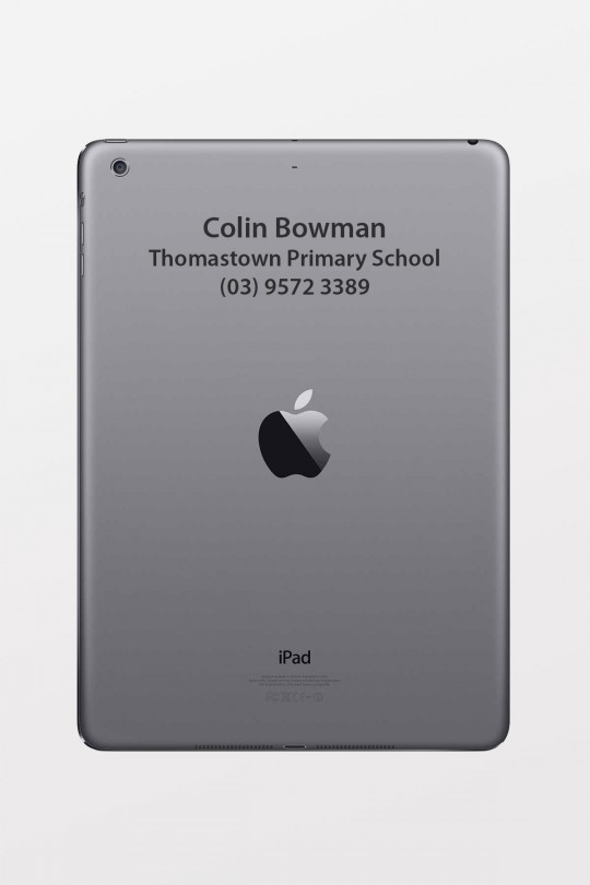Laser Engraving service for iPad: (insert text/font thickness here)