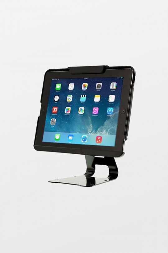 Tryten iPad Flip Stand (Black) - Comes with Cable Lock and 2 user keys. Compatible with iPad 2-4 & Air 1 & 2 with air adapter kit (included).